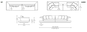 AIR GLAMOUR - Fabric sofa by Siwa Soft Style - view 3
